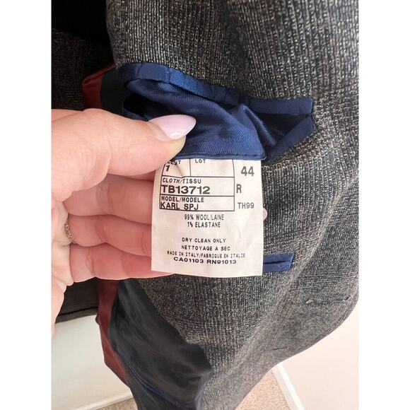 Ted Baker London Kyle SPJ Plaid Long Sleeve Notch Lapel Single Breast Blazer 44R - Picture 9 of 10